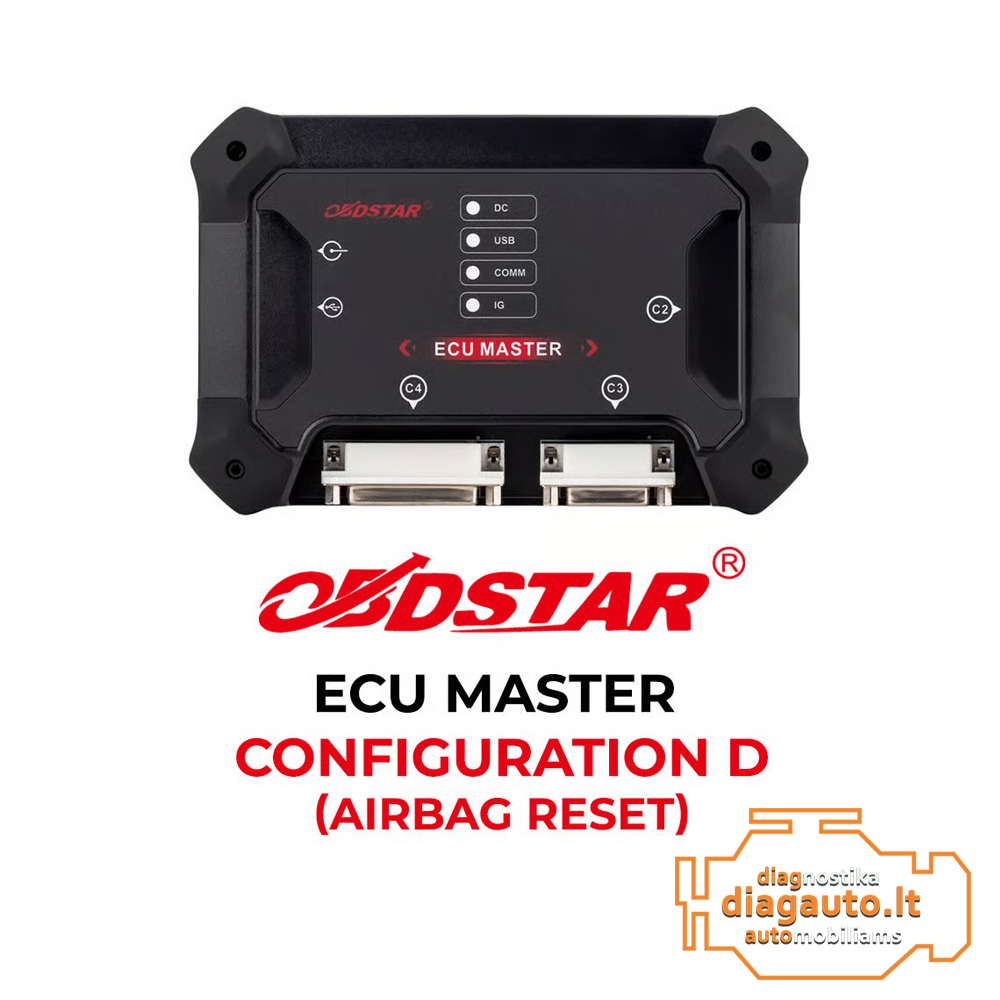 OBDSTAR ECU MASTER Konfigūracija D – Airbag Reset (Aktyvacija)